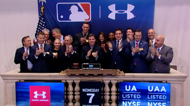 Sorprendido Volcánico Alojamiento Under Armour CEO Rings NYSE Opening Bell After MLB Announcement | SGB Media  Online