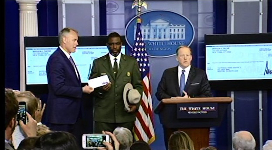 President Trump Donates First-Quarter Salary To NPS