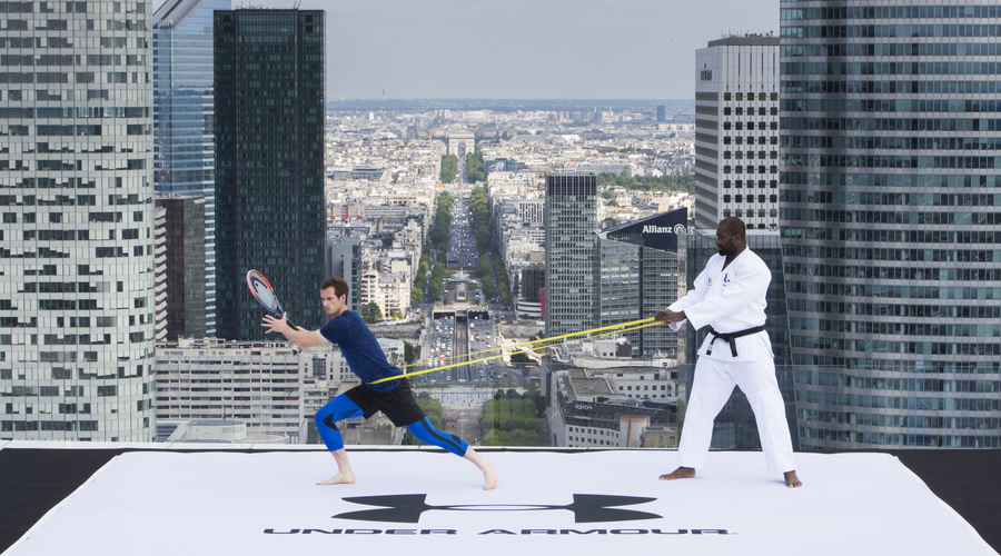 Andy Murray in Under Armour apparel and shoes