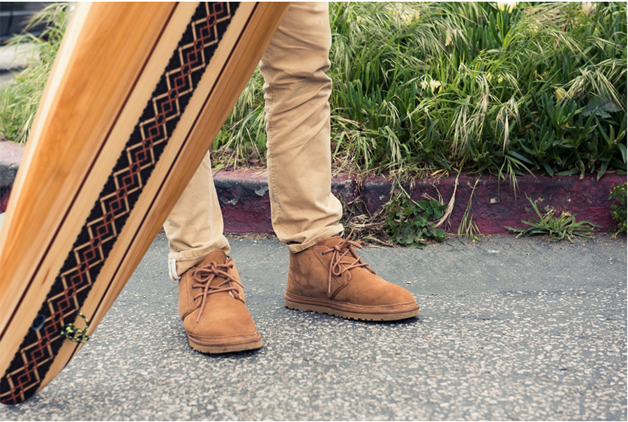 man uggs on feet