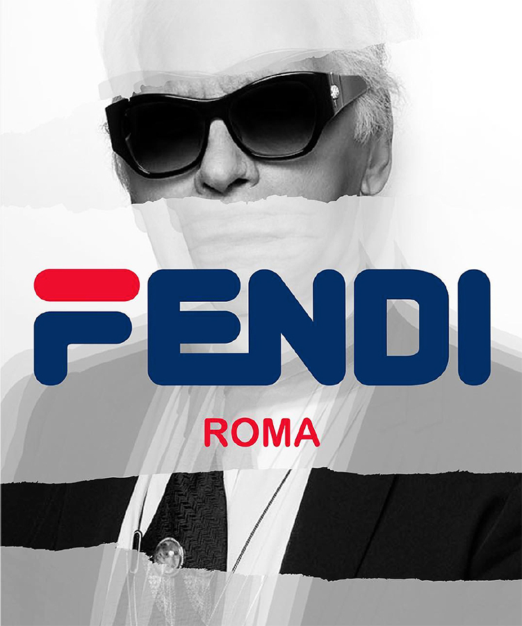 Fendi and fila logo hotsell