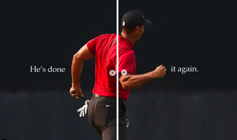 Nike Celebrates Tiger Woods First Win In Five Years