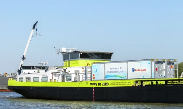 Nike Launches Hydrogen-Powered Inland Container Ship