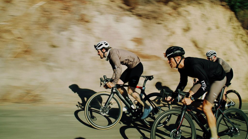 Giordana x Kristopher Brock collaboration action shot.