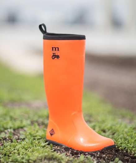 orange muck boots